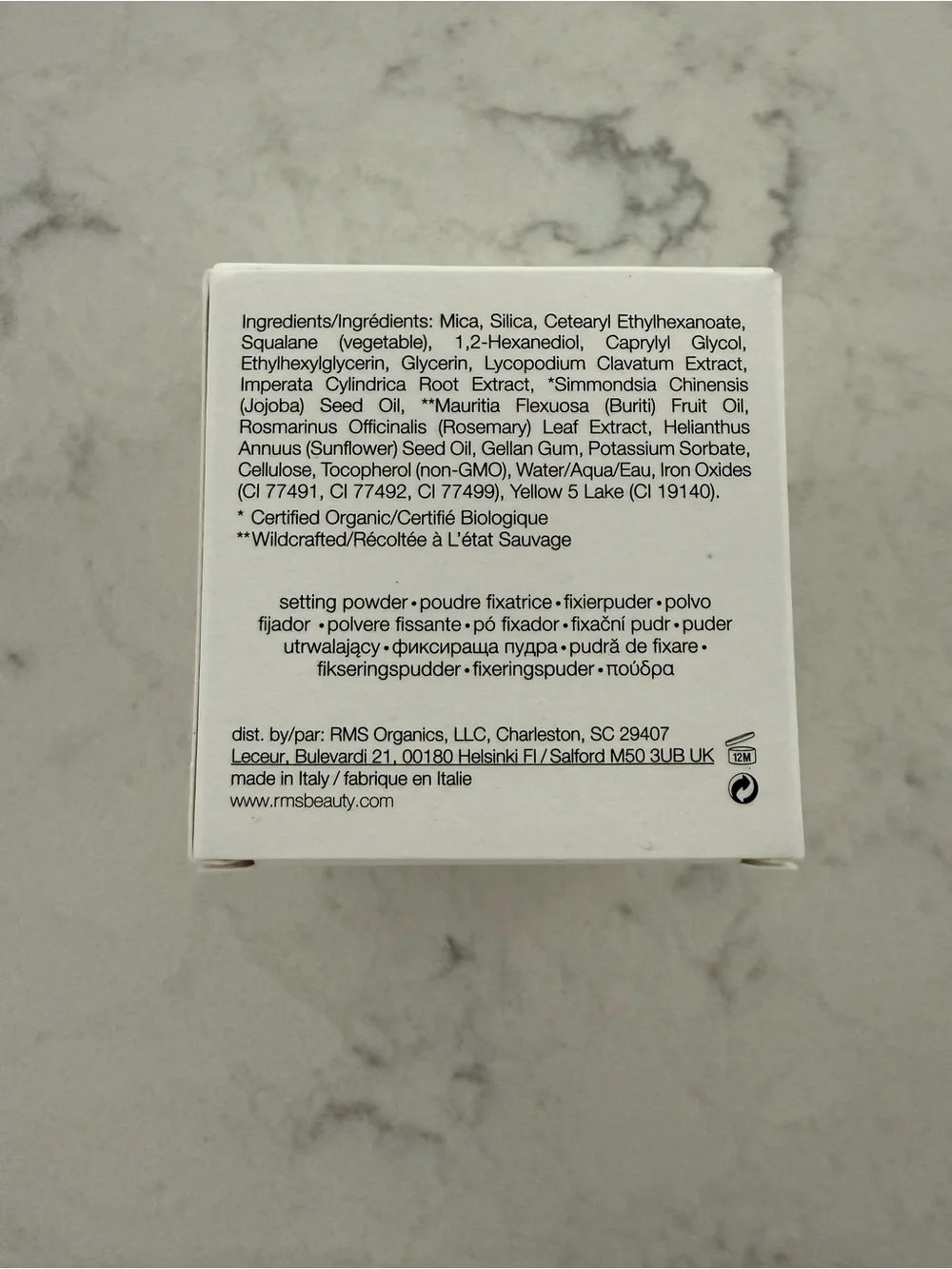 RMS Beauty Translucent Setting Powder - White Cream Jar